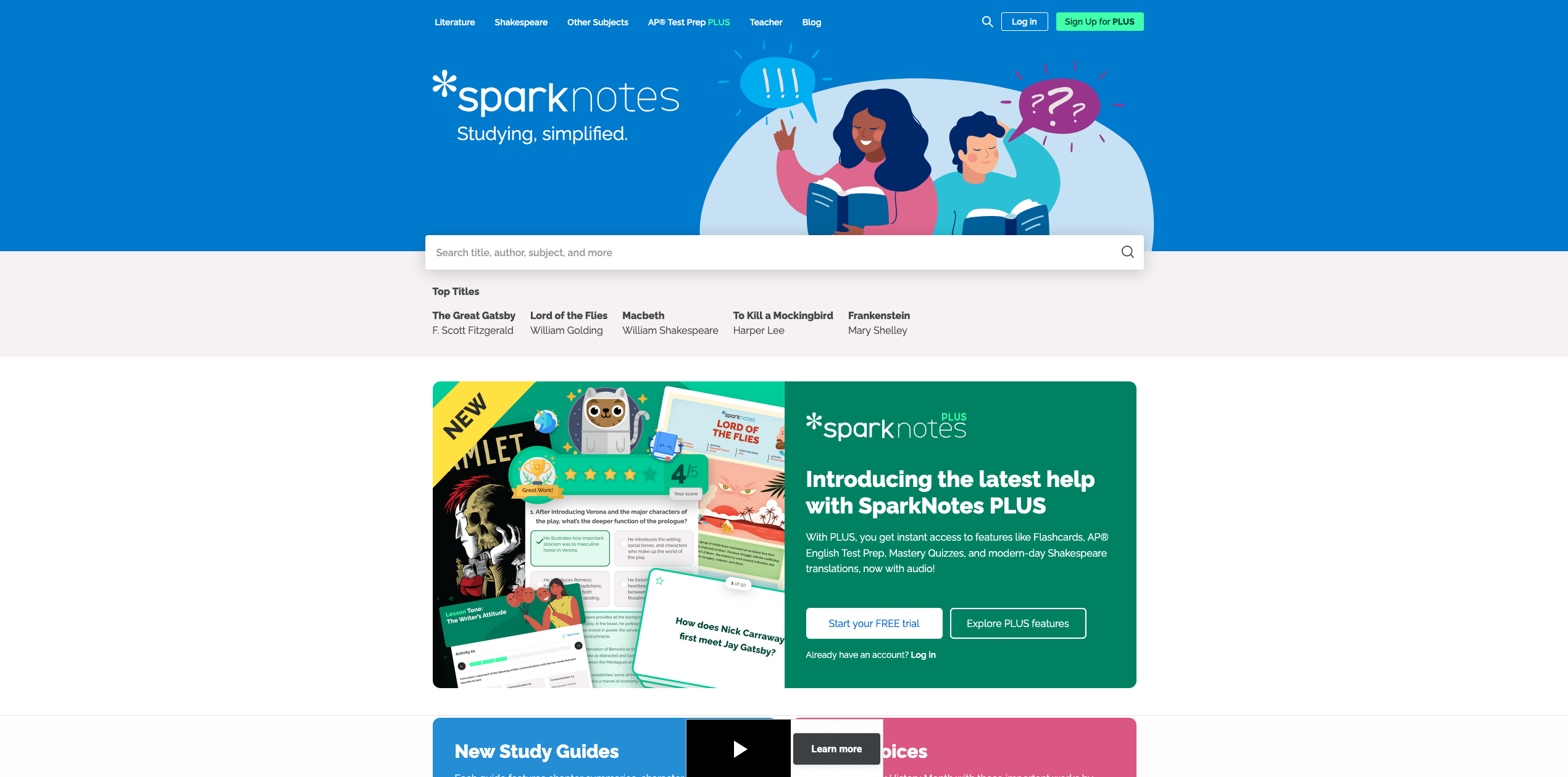 Barnes & Noble, Sparknotes