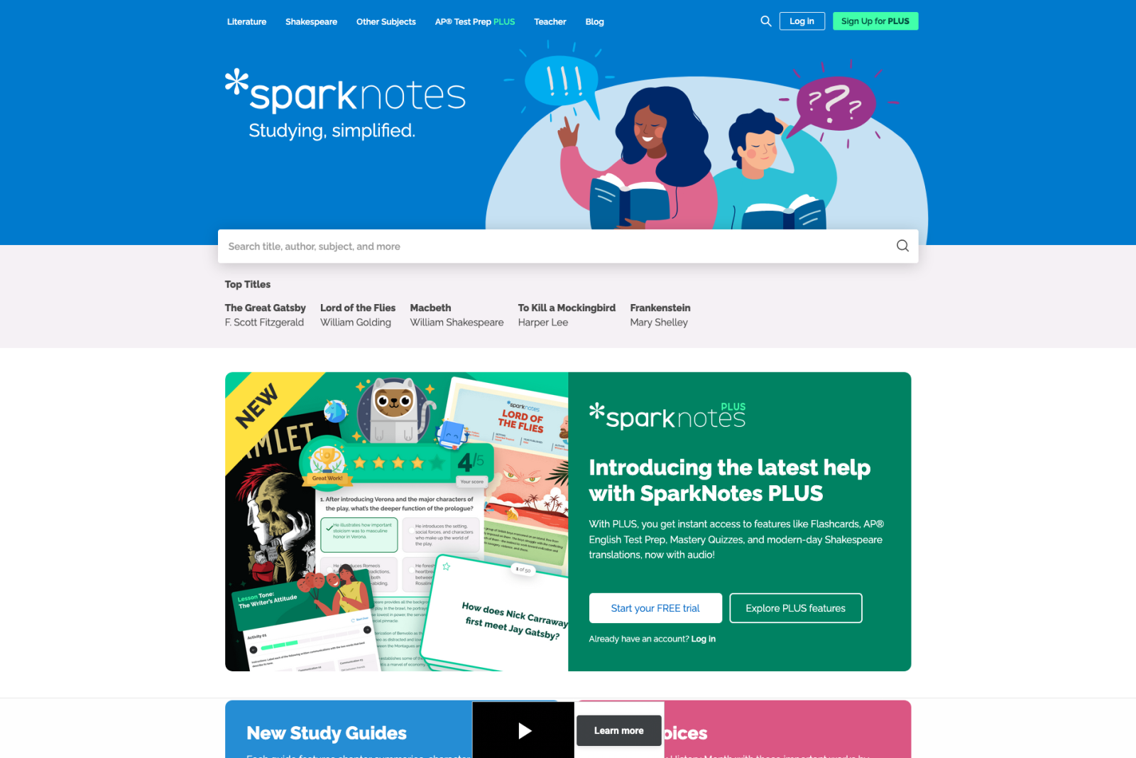 Barnes & Noble, Sparknotes